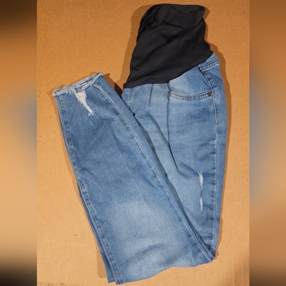 Sonoma Light Blue Maternity (10) Distressed Boyfriend Jeans